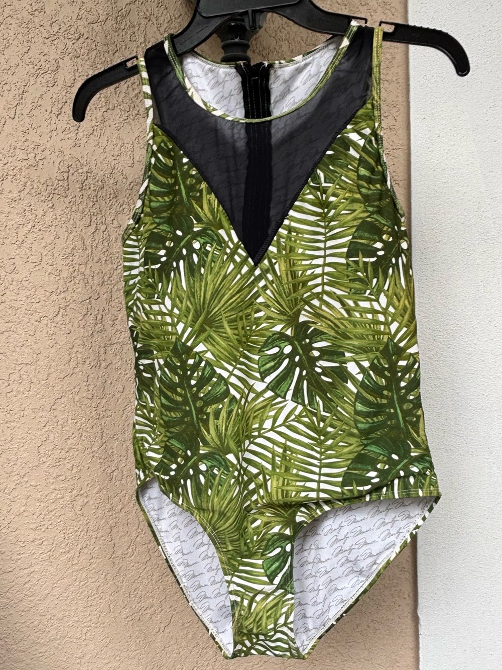 Marilyn Monroe one piece swimsuit green leaf size 2x